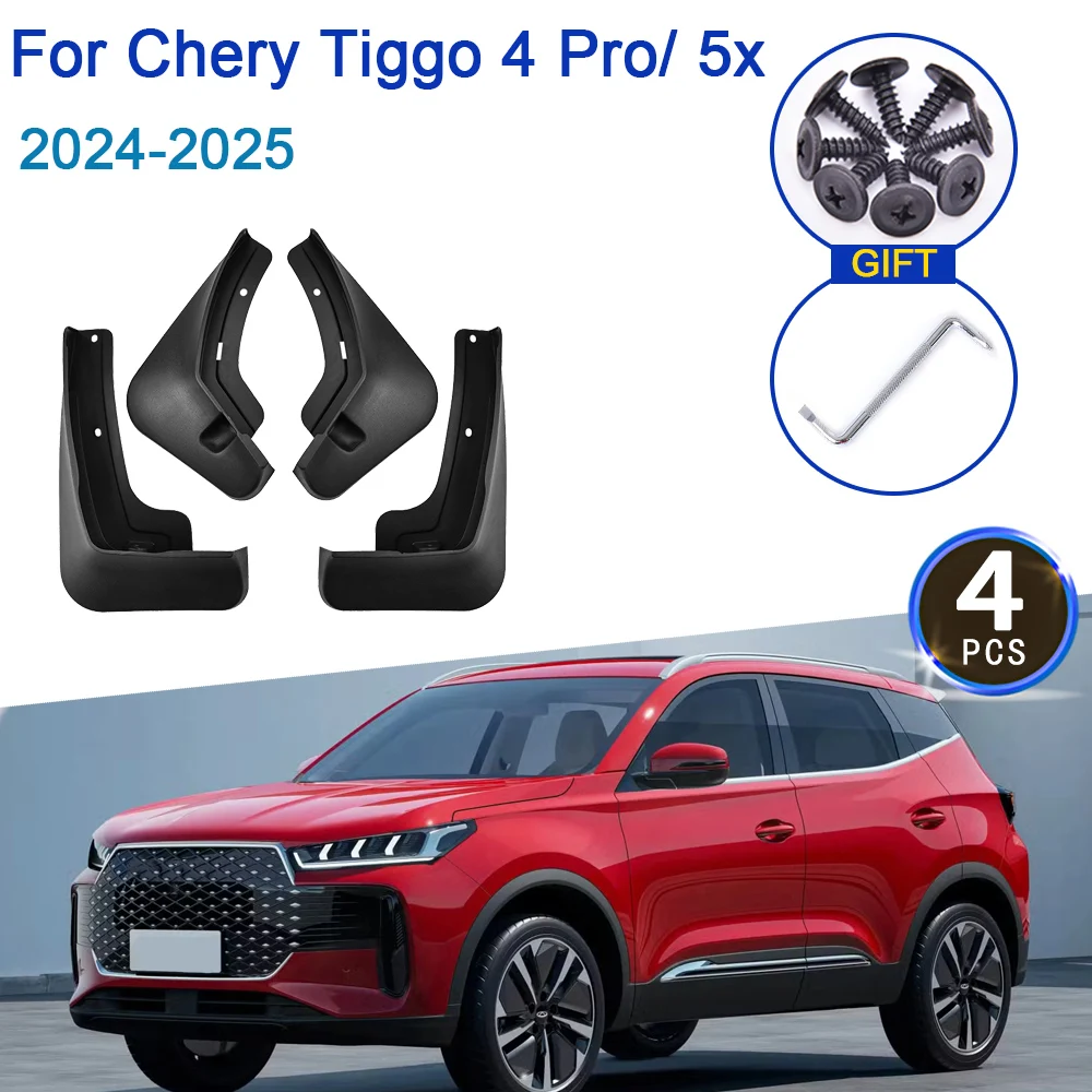 

4x Auto Fenders For Chery Tiggo 4 Pro 2025 Accessories Tiggo 5x 2024 Auto Mud Flaps Mudflap Splashguards MudGuards Cars Tools