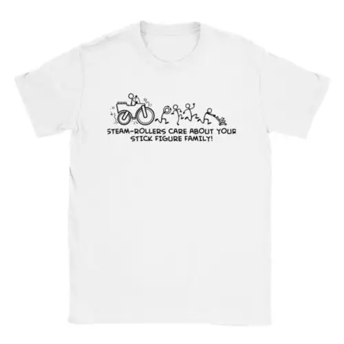 Steam Rollers Care About Your Stick Figure Family - T-shirt