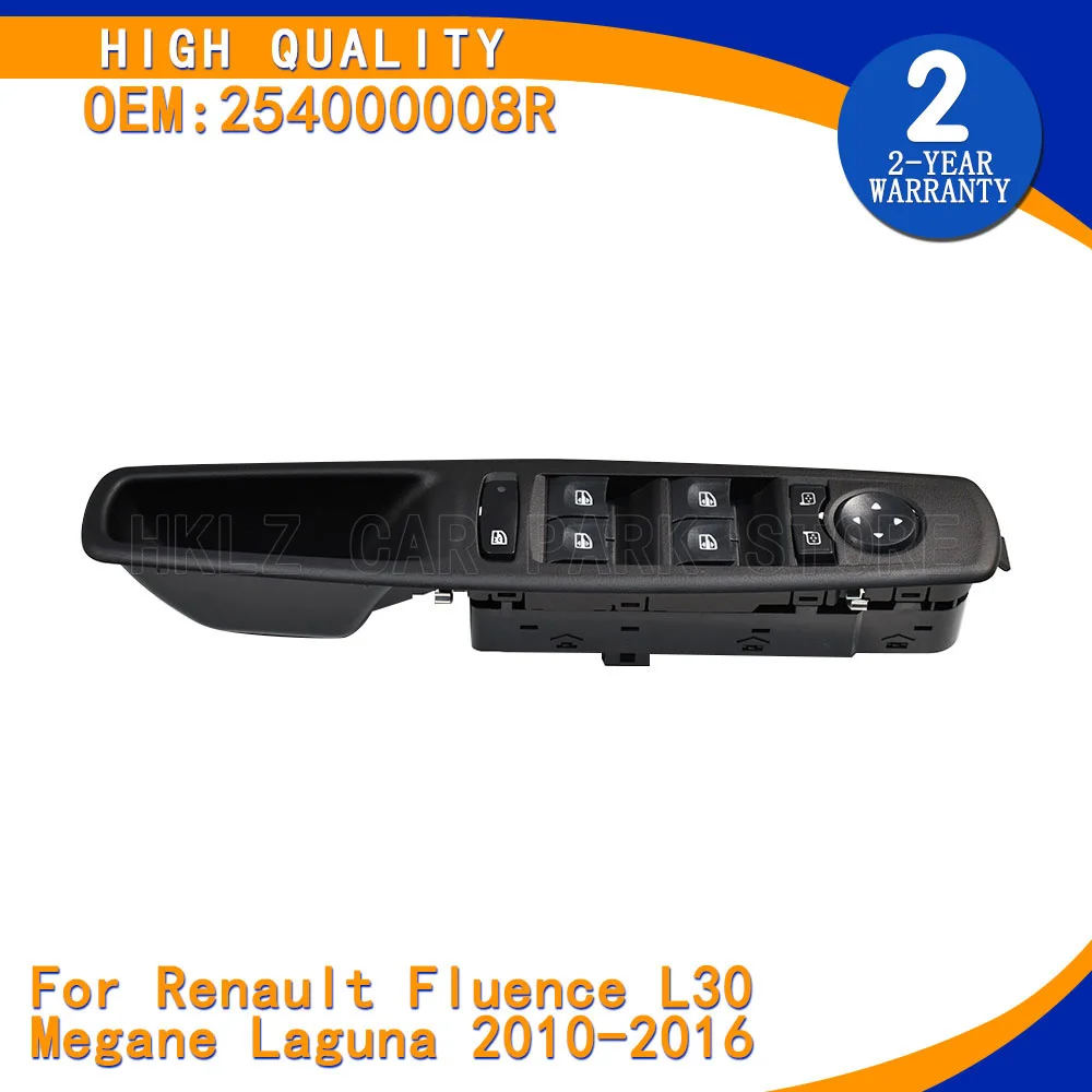 1PC Fit For Renault Fluence L30 /Laguna 2010-2016 Driver Side Window Switch Button with Figure PN:254000008R