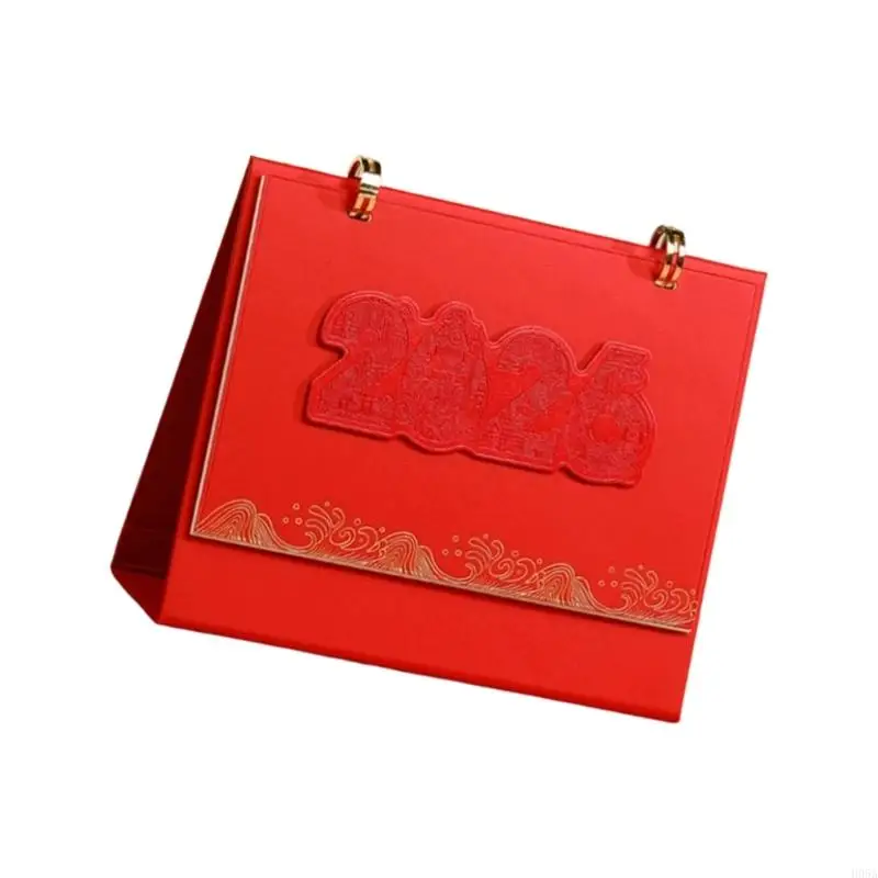 

Роскошный календарь-планировщик на 2026 год, чехол из искусственной кожи, утолщенное основание, сезонное событие