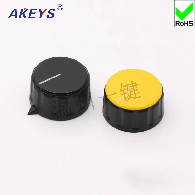 10 pcs KN28-16-Y-6.0 Potentiometer Rubber Hat Plastic Color Knob Rotary Switch Volume Adjustment Hat