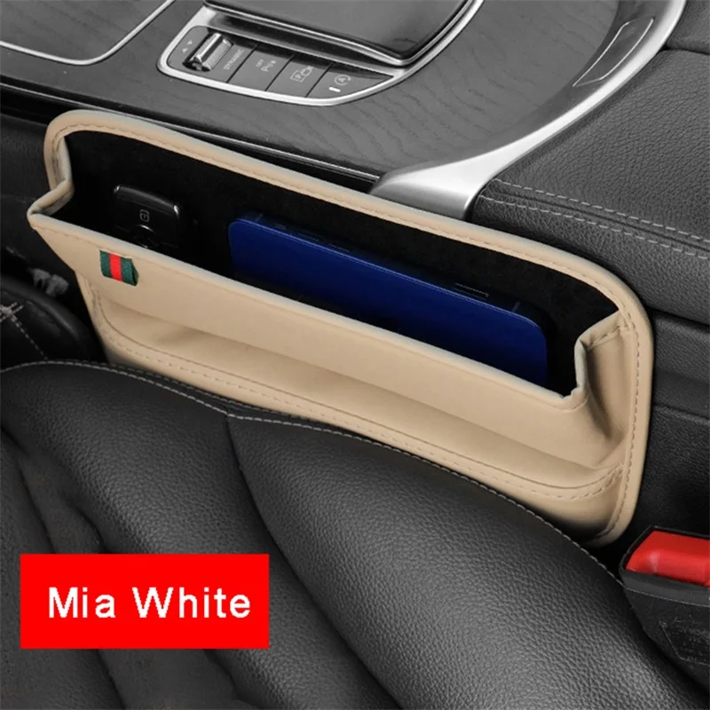 for car interior PU Leather Console Side Seat Gap Filler Front Seat Organize storage accessories auto universal