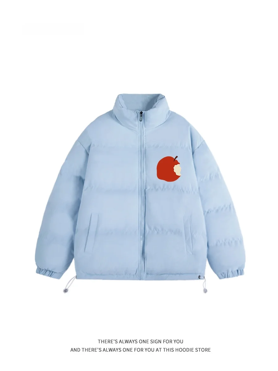 

Capricorn American Print Thiened Cotton Jaet Women's Winter Stand Collar Bread Sle Slimming Coat Long Sve Zipper