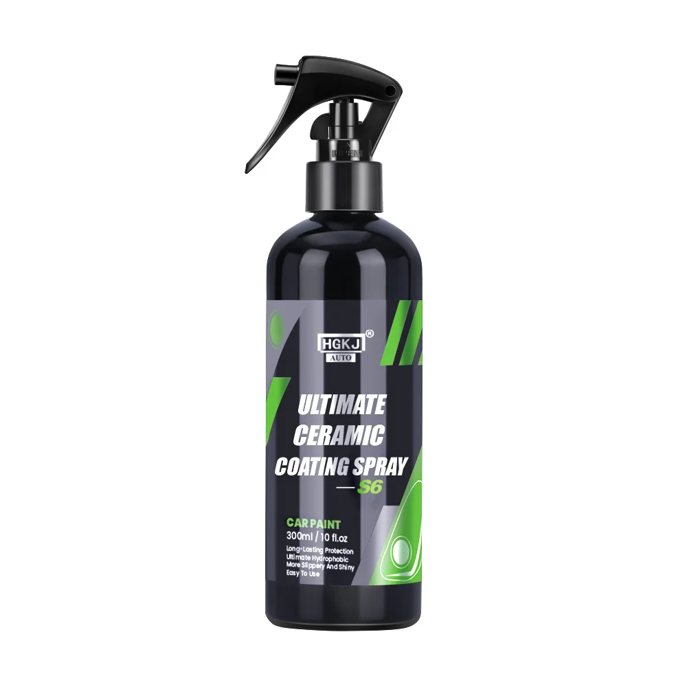 Ceramic Coating For Auto Paint HGKJ S6 Crystal Wax Spray Nano Hydrophobic Liquid Polymer Oleophobic Anti Rain Car Care