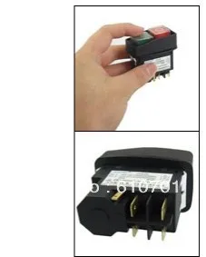 5-Pin DPST 2-Phase I/O Momentary Waterproof Electromagnetic Switch Black 230VAC JCZ3D 50/60Hz