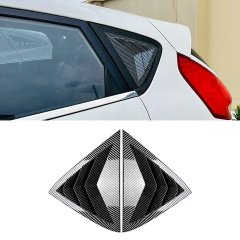 Rear Triangle Window Shutters Triangle Sunshade Modified Patch Shark Gill For Ford Fiesta MK7 7.5 2008-2017