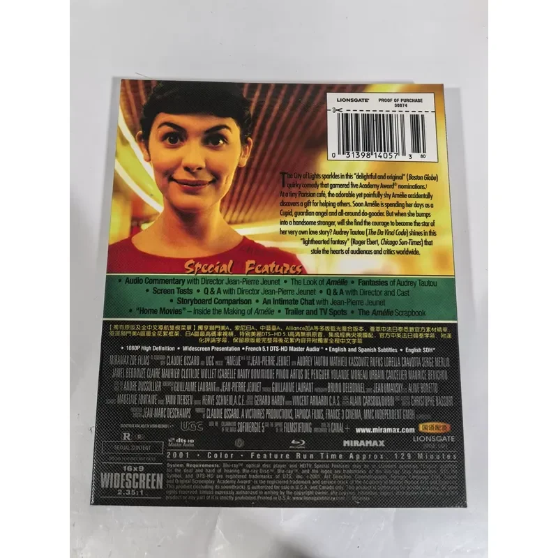 Blu-ray Disc Movie Angel Amelie High Definition Video