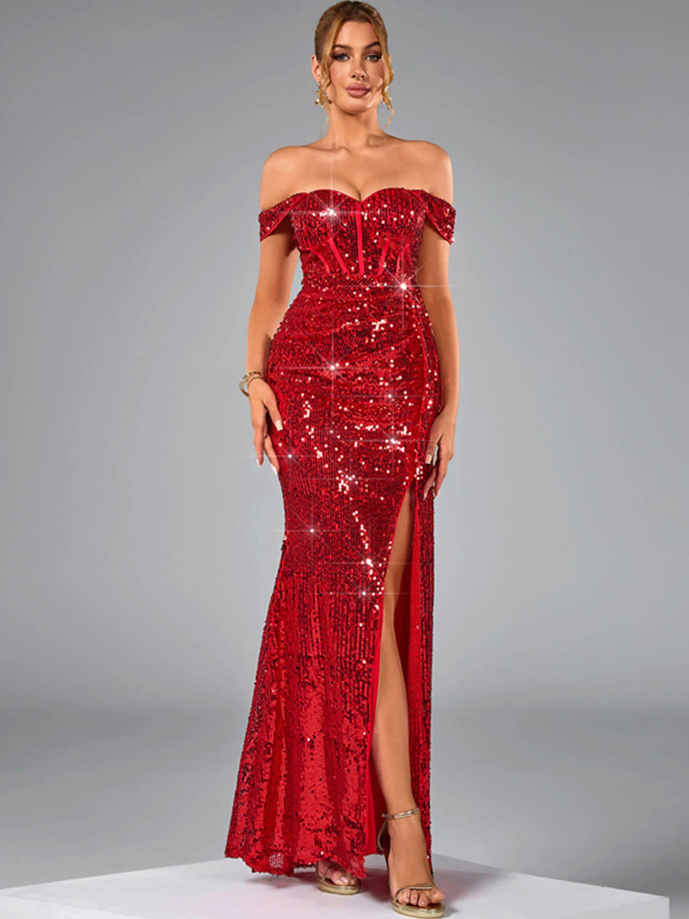 Vestido maxi de verano con lentejuelas y espalda descubierta para mujer, vestidos largos sexys para fiesta de boda, vestidos elegantes de noche para graduación y cumpleaños 2025, vestido