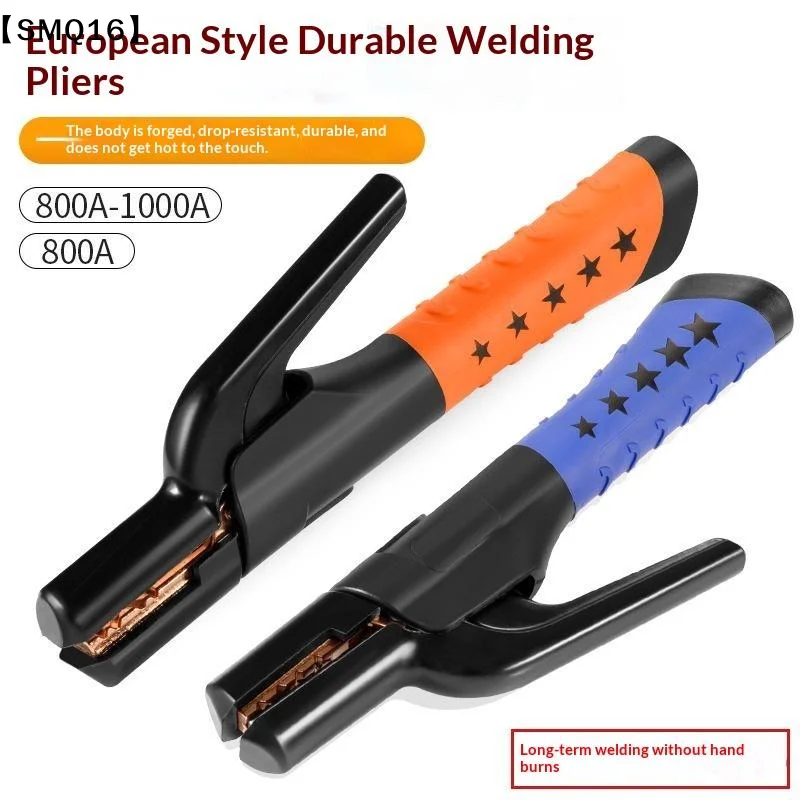 Heavy Duty Welding Electrode Holder Anti Scald Non Slip Grip Insulated Anti Scald Copper Jaw Welding Clamp For Welding Jobs【SMQ】