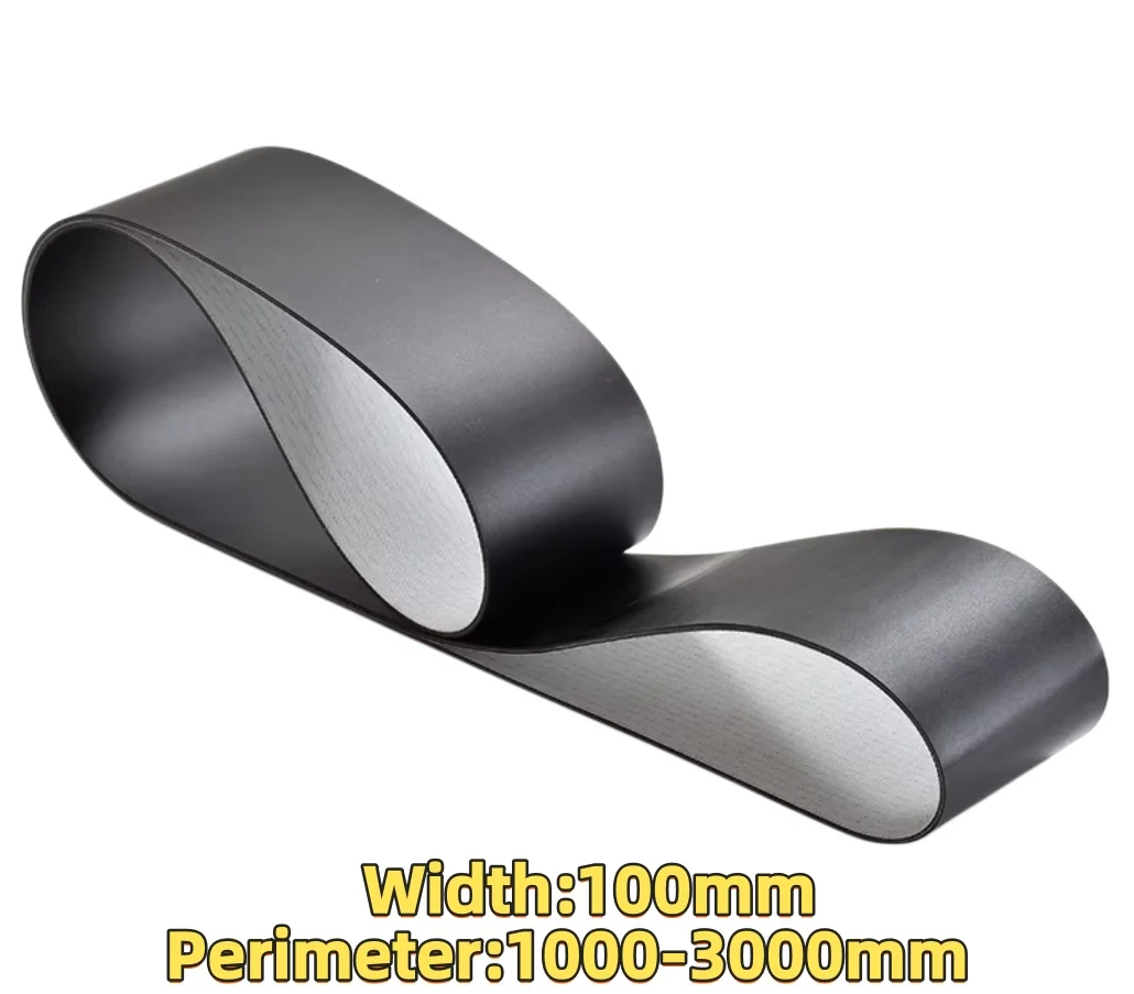Width:100mm PVC Matte Black Transmission Conveyor Belt Industrial Belt