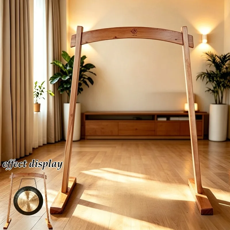 Wooden Gong Stand Perform Drum Cymbal Bracket  for 60/80/100CM Gongs Meditation Sound Healing Cymbals Instruments Support Frame