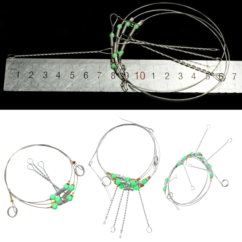 Cuerda giratoria antibobinado acero inoxidable, líder línea pesca, anzuelo Pesca Marítima, aparejos acero, líder