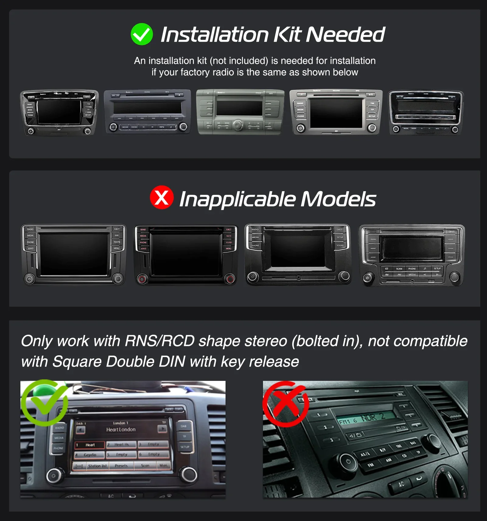 ESSGOO 7" Android 15 64G Wireless Carplay Android Auto für VW Touran Polo Caddy EOS Tiguan 6R Passat Jetta Golf Rabbit T5 Sharan Autoradio GPS-Navigation FM BT WiFi RDS SWC Mirror Link AI Voice Multimedia-Video-Player IPS Touchscreen – Detail 3