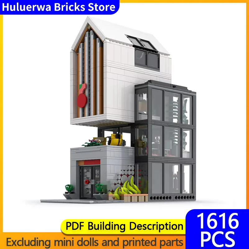 Street View Model MOC Building Bricks Creative Design Financial Center Modular Technolog Gift Holiday Assemble Children Toy Suit