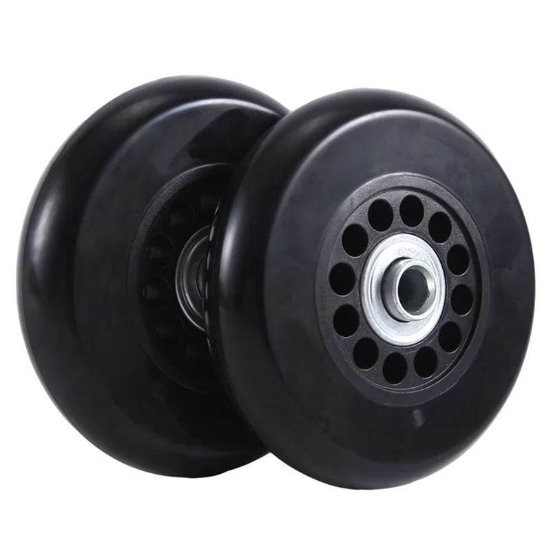 

78X20mm Set Of 2 Luggage Suitcase Replacement Wheels Set PU Swivel Caster Wheels Carbon Steel Bearings Repai Set Kit
