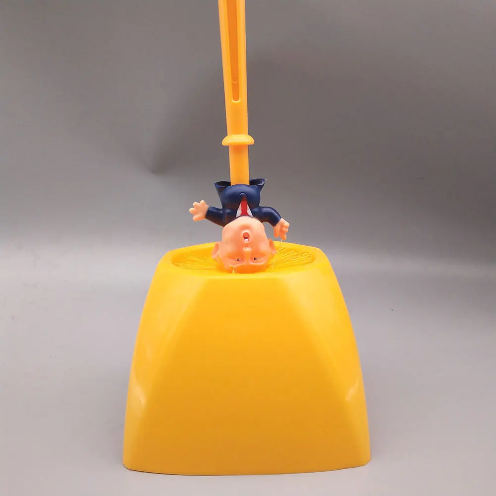 Donald Trump Bathroom Cleaning Brush with Holder Trump Lavatory Brush Novelty Gifts Toilet Bowl Brush Bathroom Cleaning Tools