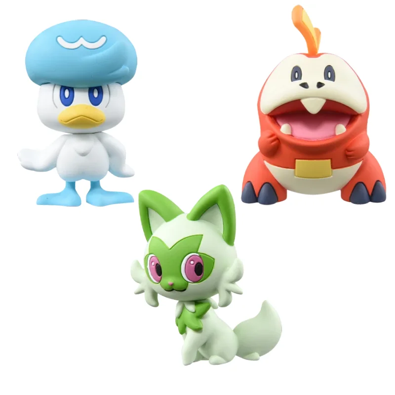 2023 TOMY Pokemon Figures Scarlet Violet Miraidon Koraidon Sprigatito Quaxly  Fuecoco Perfect Children Gift Anime Collection Toy