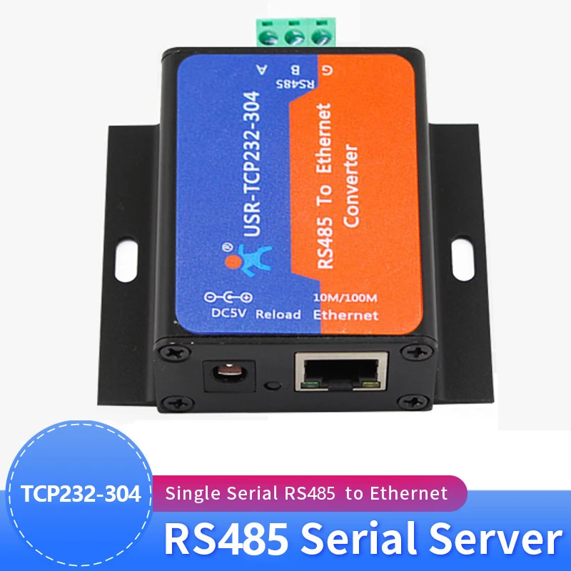 

USR-TCP232-304 Serial RS485 to TCP/IP Ethernet Server Converter Module with Built-in Webpage DHCP/DNS Supported