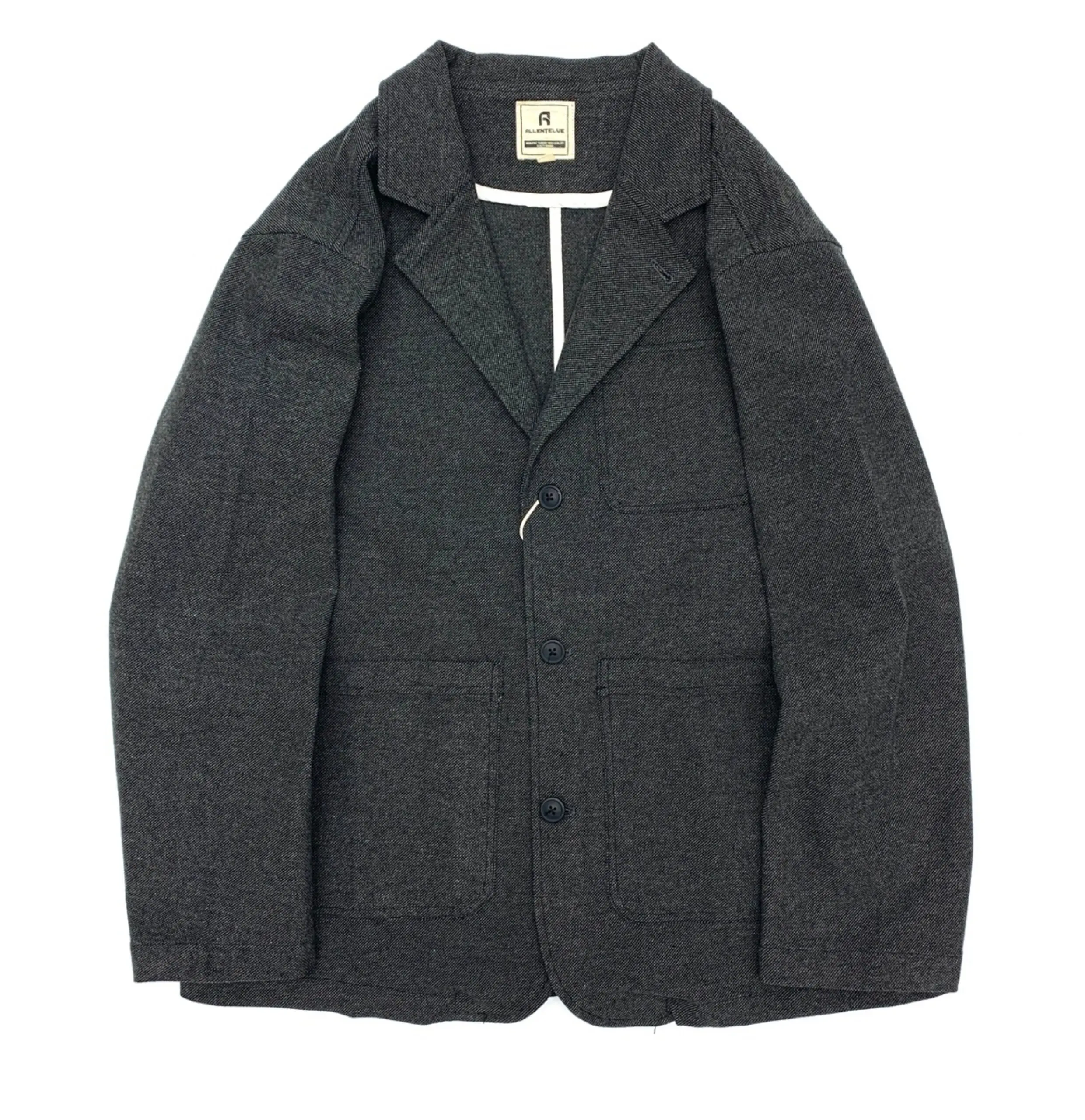 Winter Men's Loose Casual Single-breasted Blazer Japanese Retro Thick Woolen Suit Jacket Oversized Outdoor-style Women's Coat