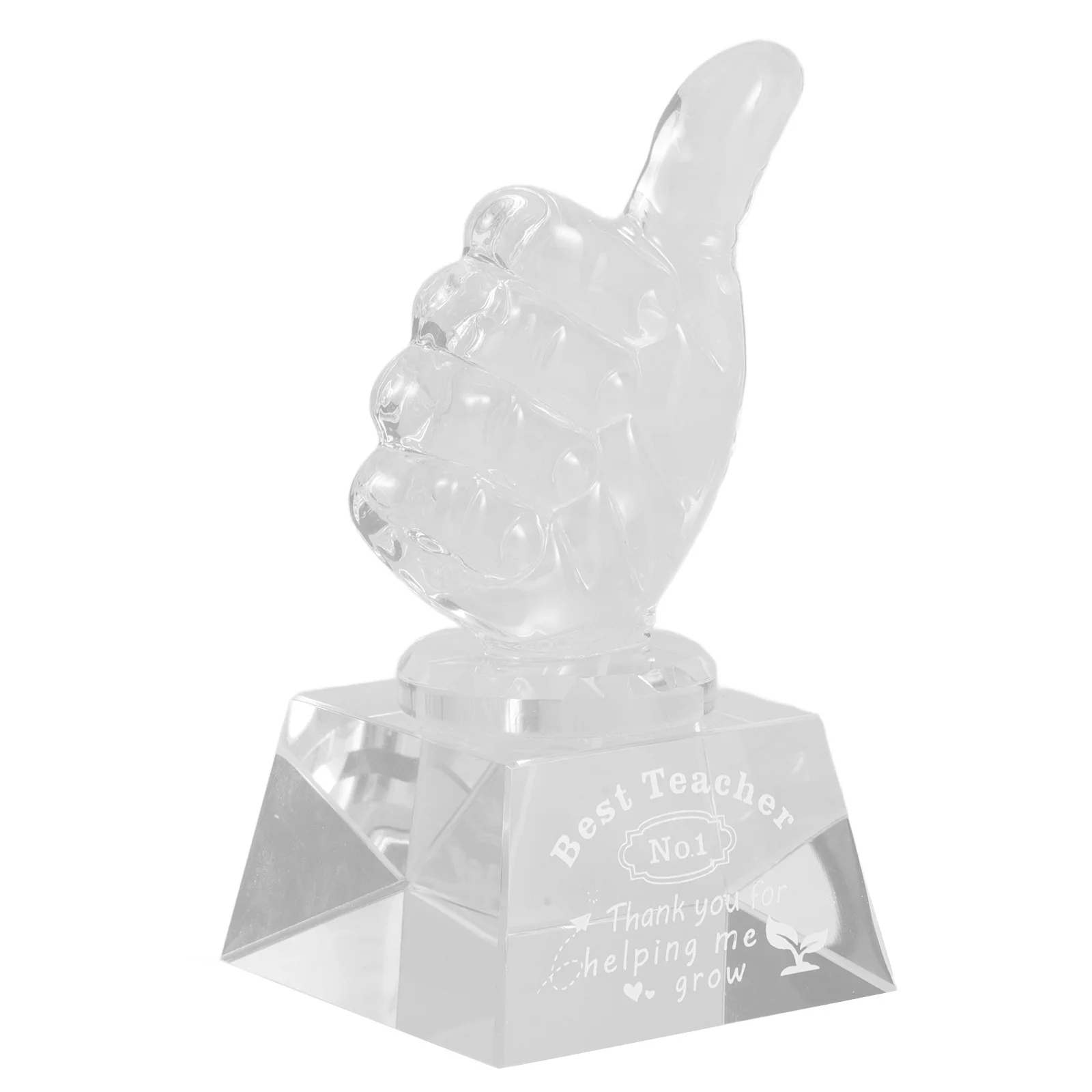 Trophée au doigt en cristal, prix du pouce pour la journée des enseignants, reconnaissance des célébrations en classe d'entreprise, trophée de la fête des enseignants