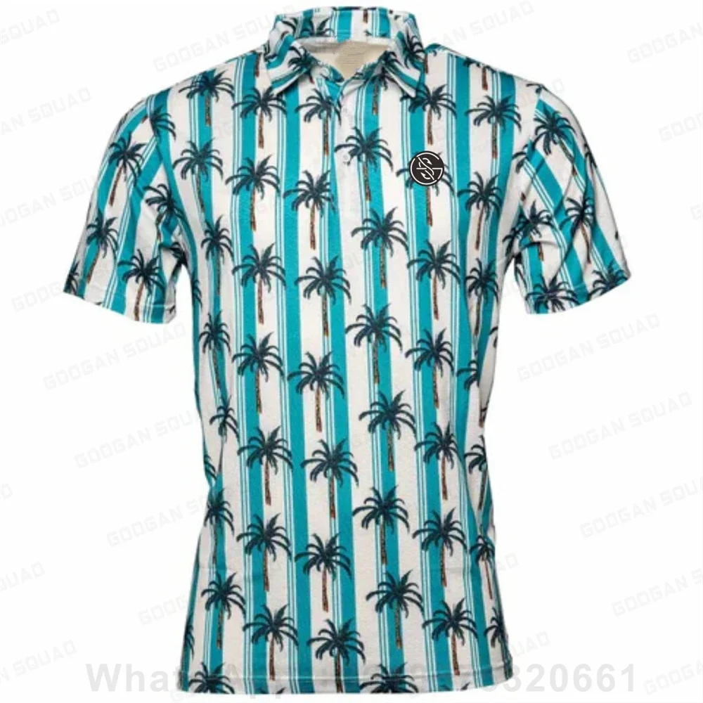 Summer Golf Shirt Men Fashion Casual Short Sleeve Polo Shirt Quick Drying Tshirt Multi-function Classic Golf Polo Sport Clothing