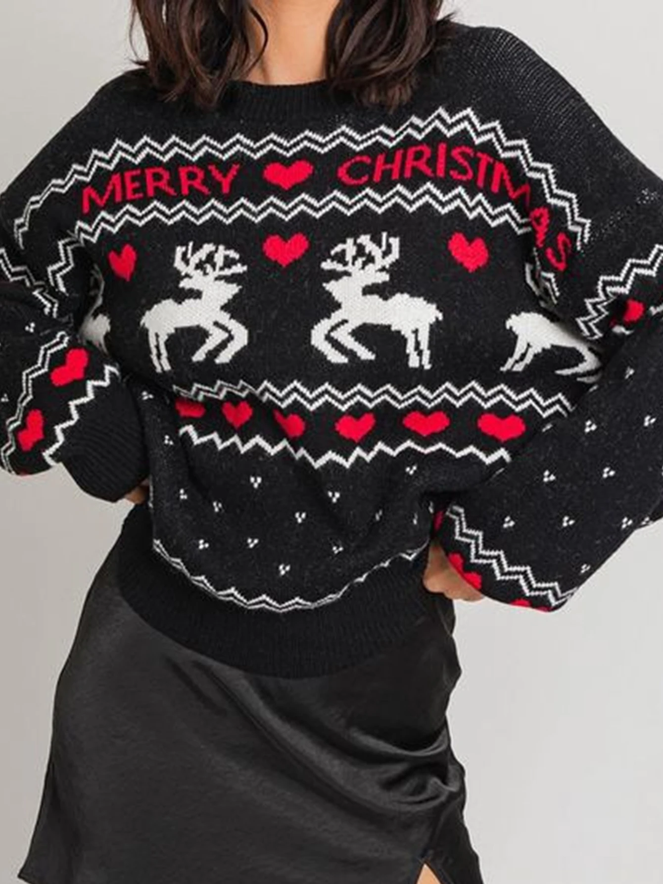 Estilo de viagem de negócios manga longa em torno do pescoço camisola cabido design manga reta sem decoração moda feminina topo