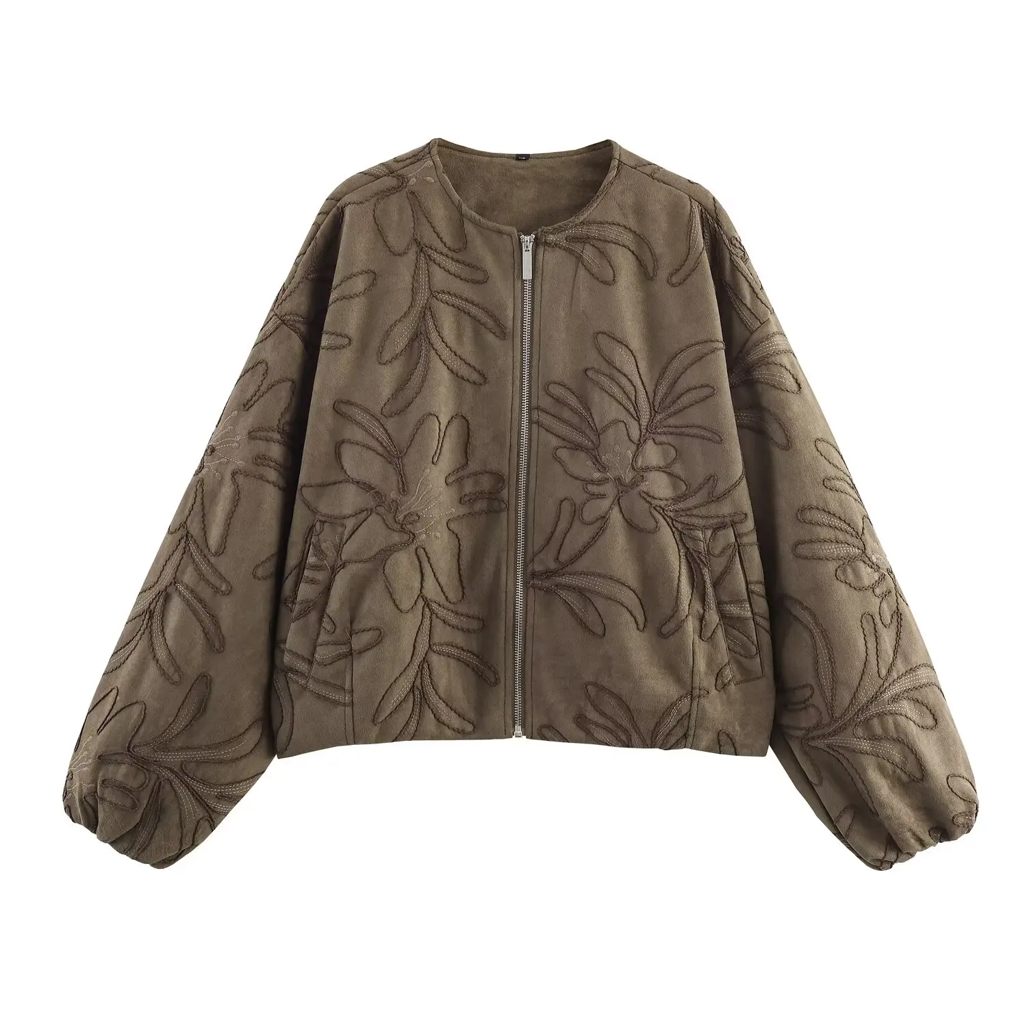 YENKYE 2025 Women Embroidered Bomber Jacket Black M 6