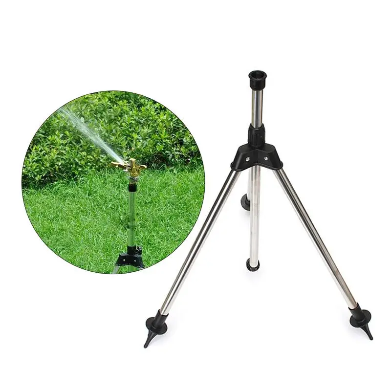 Lawn Water Sprinkler Tripod Impact Sprinklers Kit 360 Degree Rotating Jet Sprinklers Garden Irrigation Watering Tripod Bracket