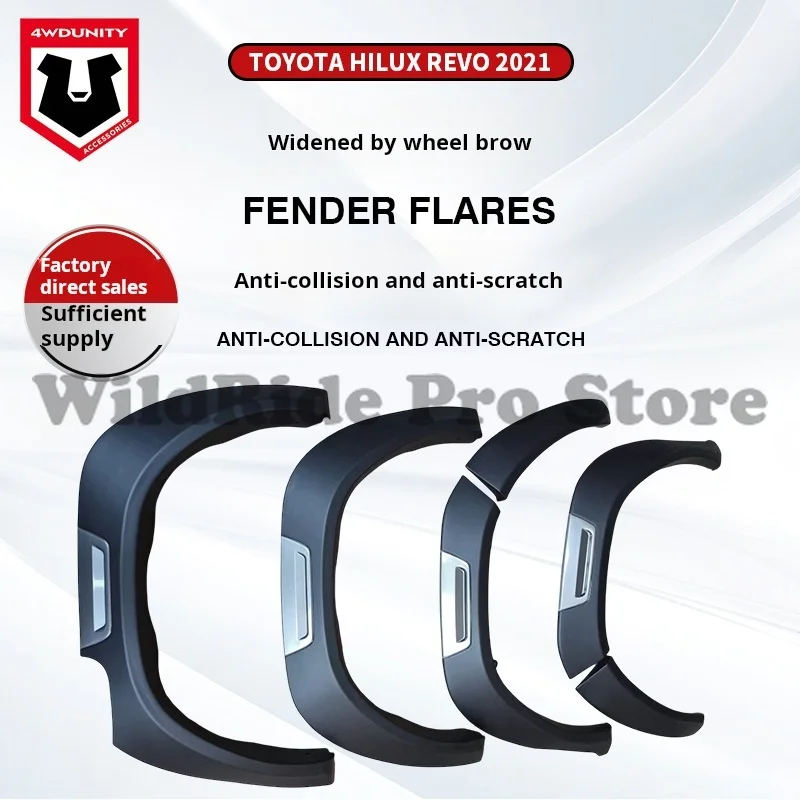 

For Toyota Hilux Revo 2021+ Heavy-Duty Textured ABS Fender Flares | Durable Mud Protection & Reinforced Design