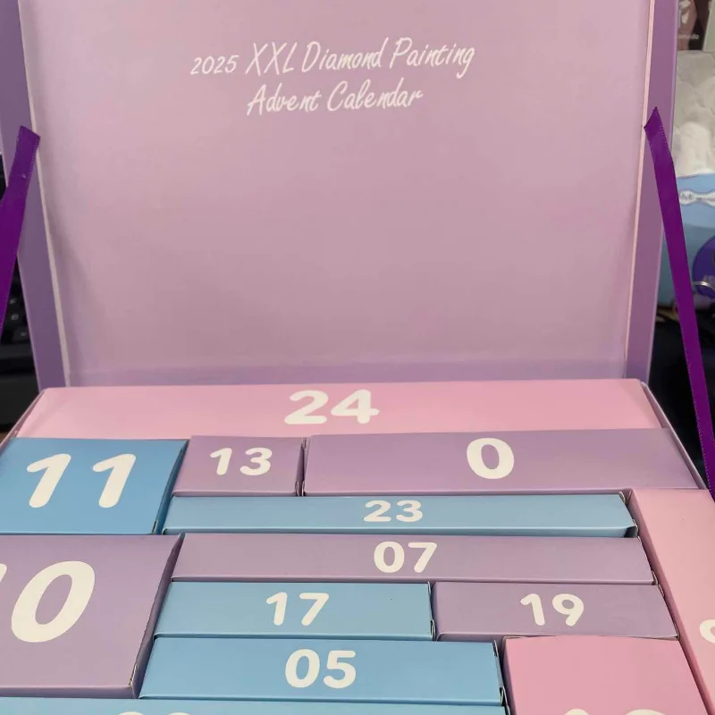 

24 Days Christmas Advent Calendar Box DIY Craft Kit Diamond Painting to Fill Christmas Countdown Calendar Christmas Gift Box