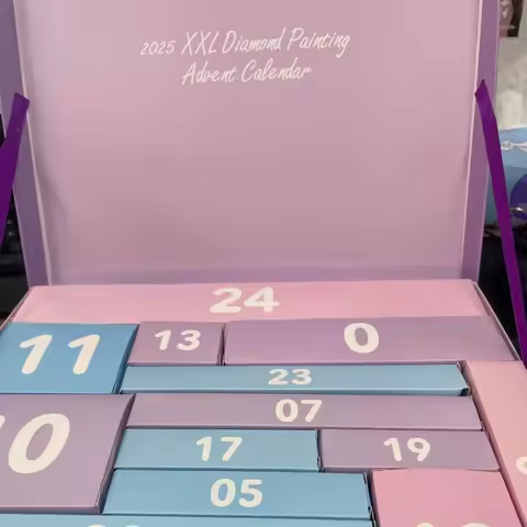 24 Days Christmas Advent Calendar Box DIY Craft Kit Diamond Painting to Fill Christmas Countdown Calendar Christmas Gift Box