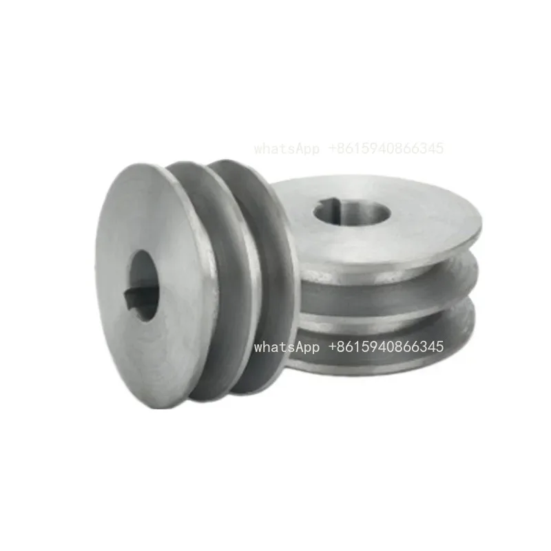 1pcs Outer Diameter: 60mm Belt Pulley Double Groove 2A Type Flat Cast Iron Electric Motor V-belt Pulley