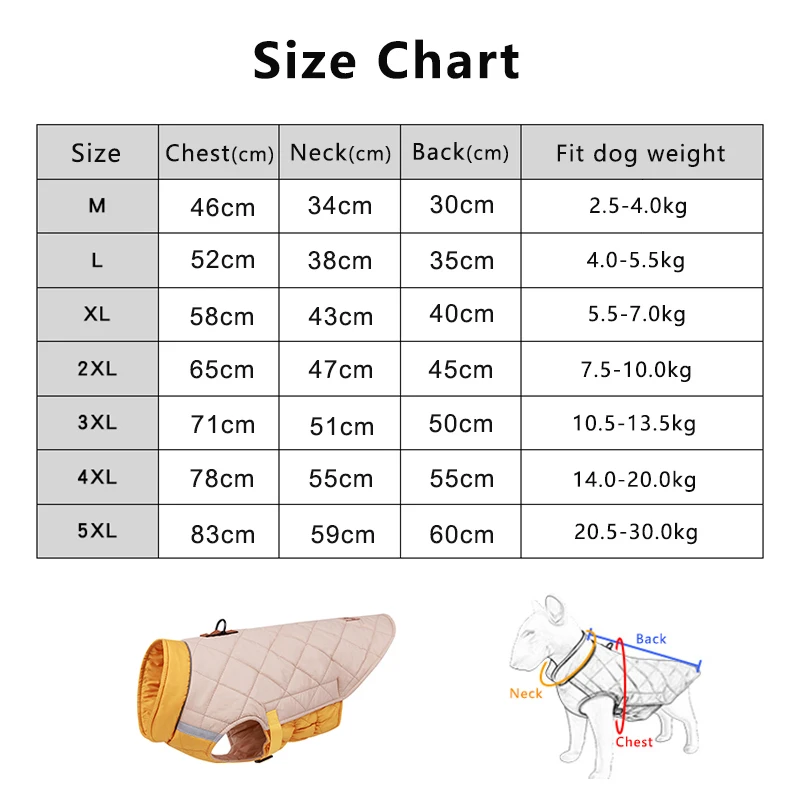 Clothes For Large Dogs Waterproof Big Dog Jacket Vest Winter Warm Pet Puppy Dog Coat Clothing For French Bulldog Pug Doberman