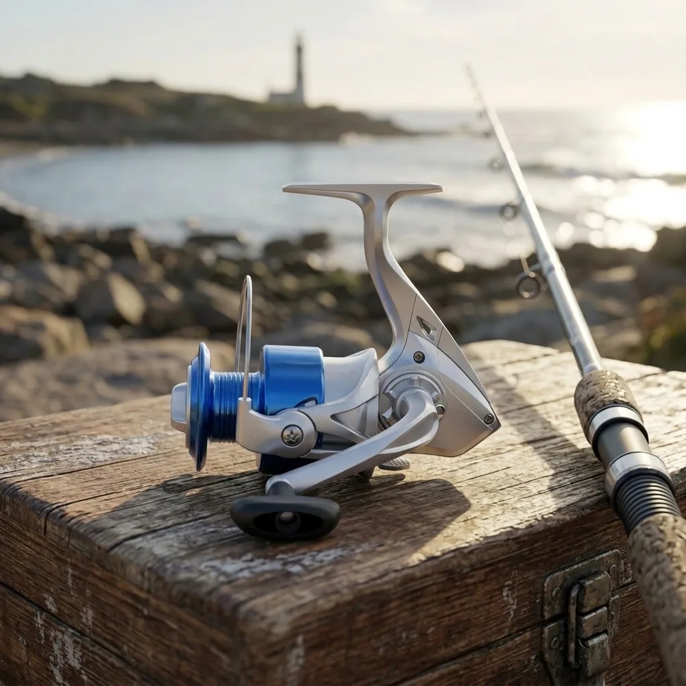 Spooling Reel QS1000-7000 Constructed for Saltwater Durability with Foldable Rock Arm and Thickened Base Stability