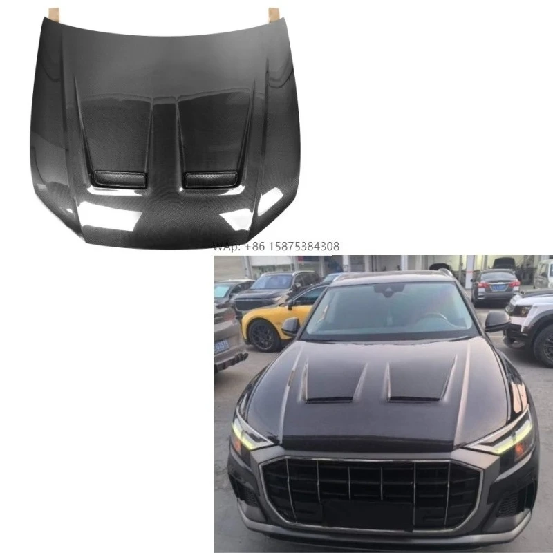 

Real Carbon Fiber M Style Carbon Fiber Front Hood for Q8 SQ8 RSQ8 2023-IN Q8 Front Hood