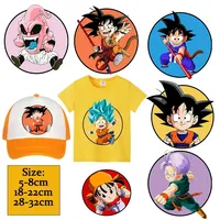 Dragon Ball Patches Clothing Heat Transfer Stickers Anime Son Goku T-Shirt Ironing Patch Decals Stickers Boys Girls DIY Clothes