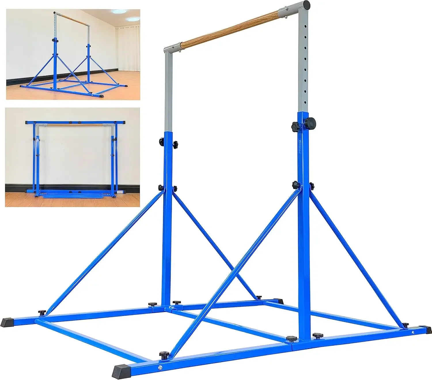 Bar For Kids and Teenage Ages 3-25 5 FT / 6 FT Base Length  Height Gymnastic Kip Bar Horizontal Bar For