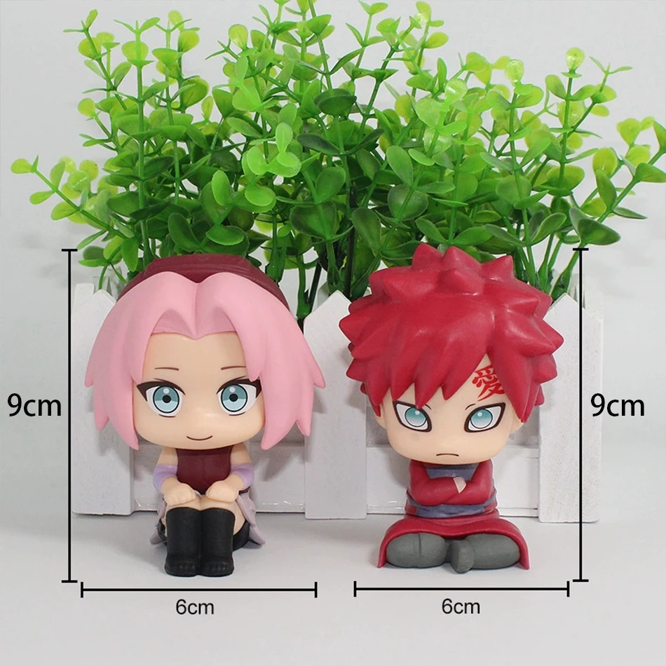 9cm Naruto Anime Figure Naruto Kakashi Action Figure Q Version Kawaii Sasuke Itachi Figurine Car Decoration Collection Model Toy