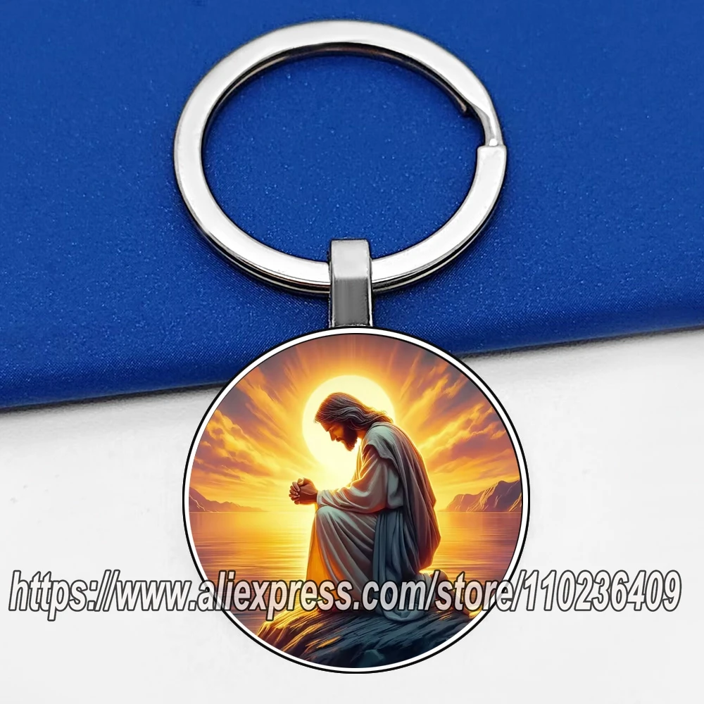 New Portrait Jesus Keychains Christian Key Ring Religion and  Faith Keychain Handmade Gift for Christmas