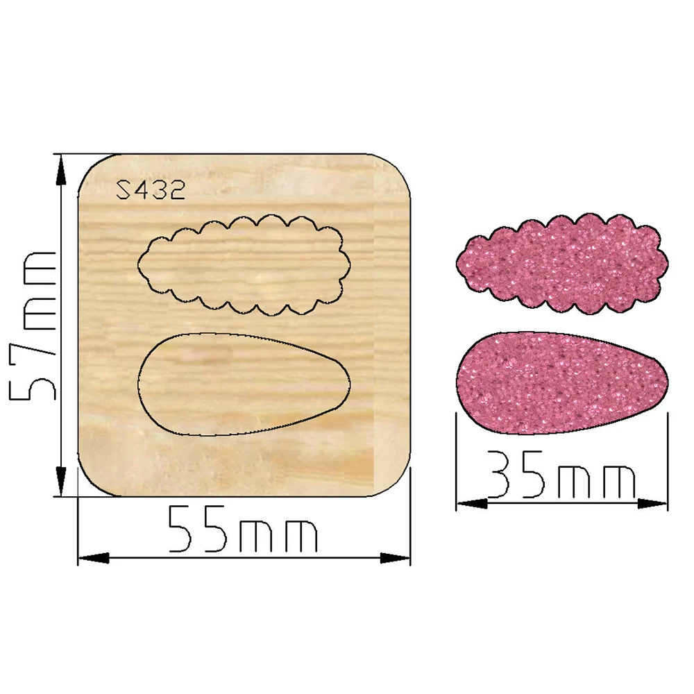 2022 New Hair Cards Decoration Cutting Dies Wooden Knife Die Compatible With Most Manual Die Cut Cutters