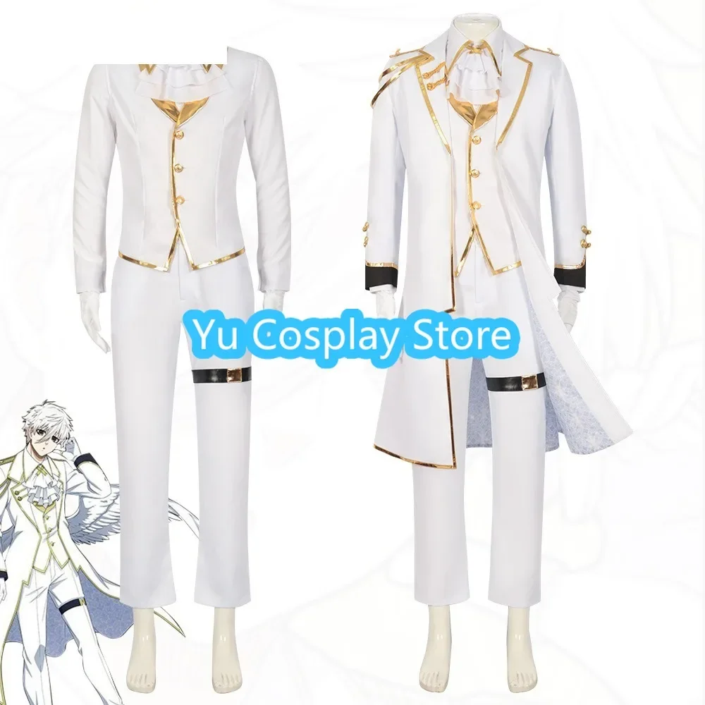 

Yu-Cosplay Angel Nagi Seishiro Cosplay Costumes Halloween Carnival Uniforms Anime Clothing Fancy Party Suit With Cloak Custom