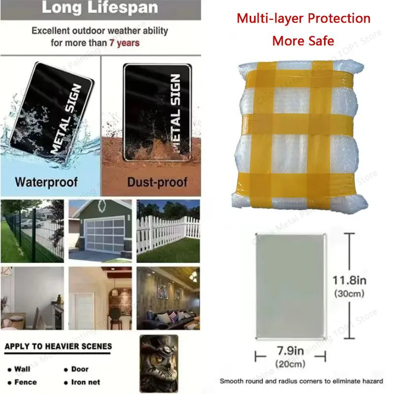 2020 جديد ابيض عن الكلاب علامة تحذير لوحات زخرفية معدنية عتيقة حديقة مزرعة المنطقة العامة علامة تحذير جدار ديكور Poste #3