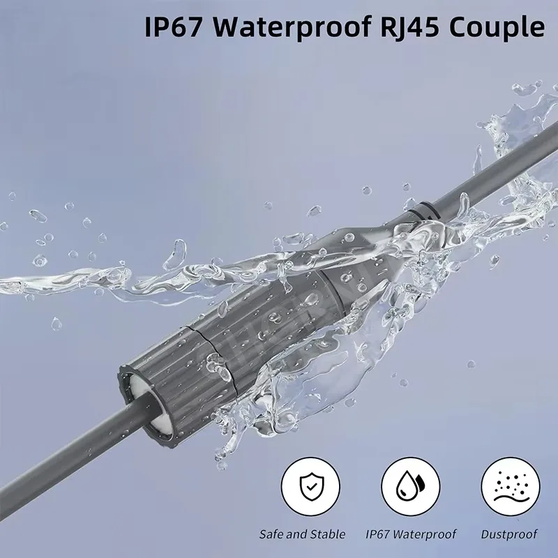 สําหรับ Starlink RJ45 อะแดปเตอร์สายเคเบิลสําหรับ Gen3 V3 รูปสี่เหลี่ยมผืนผ้า Satellite Cable Extension กันน้ํา Starlink Ethernet Adapter