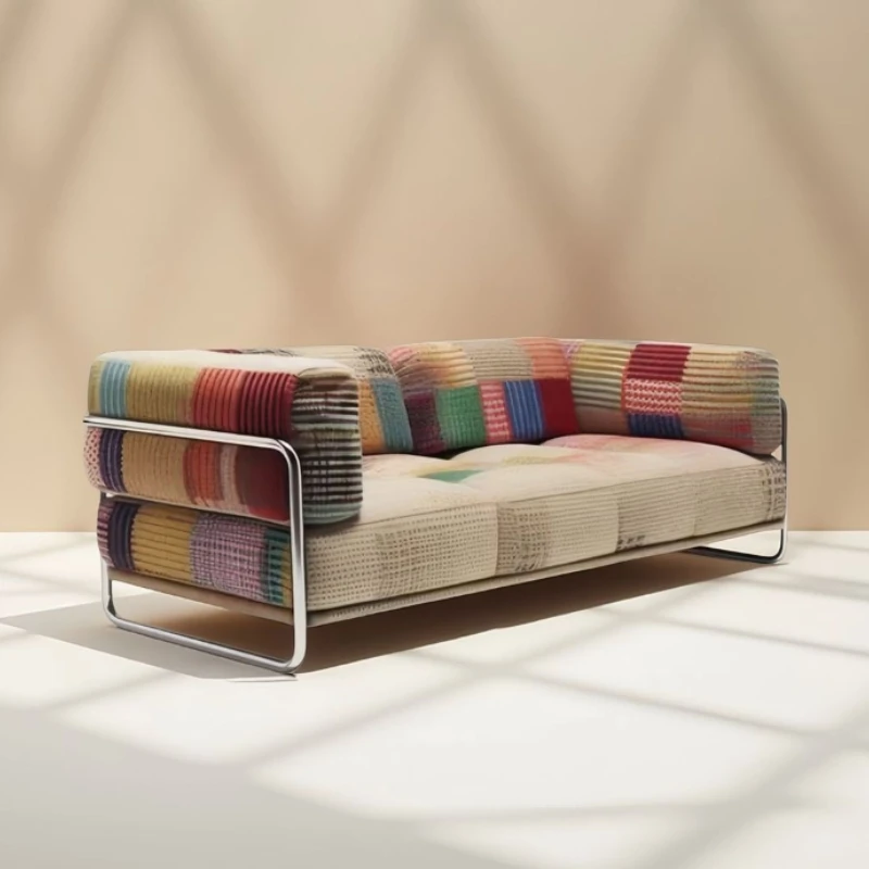 LTT fabric sofa for small apartments, linear design, living room, bedroom sofa