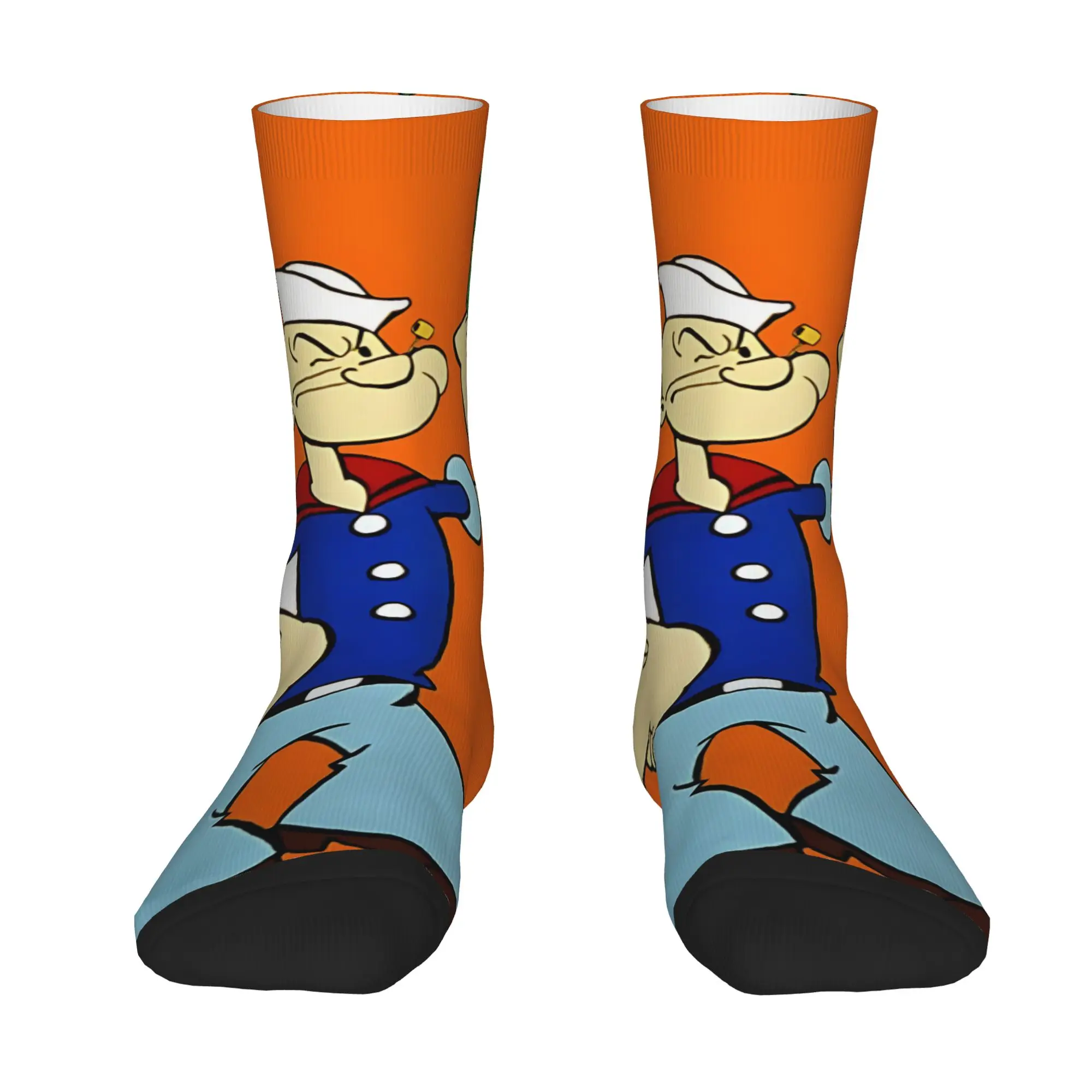 1 Pair Funny Crazy Sock for Men I yam what I yam Hip Hop Vintage P-Popeye Happy Quality Pattern Printed Crew compression Sock