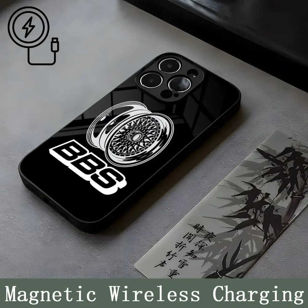 BBS Phone Case Strong Magnetism Glass For iPhone 14ProMax 16 13 12 15 11 Pro XS Max Plus Mini Cover