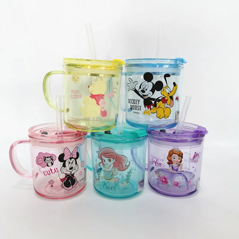 كوب ماء على شكل فم للأطفال من ديزني، كوب ماء شرب للأطفال مضاد للسقوط، كوب حليب كرتوني للمنزل، كوب غسول للفم لتنظيف الأسنان #5