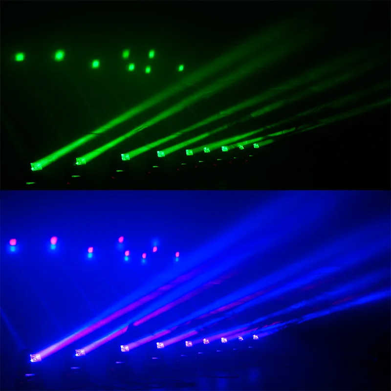 RGBW LED Mini Moving Head Beam Sound Activated Dmx512 Infinite Rotation of Tilt Stage Lighting Spot Effect for Audience DJ Disco