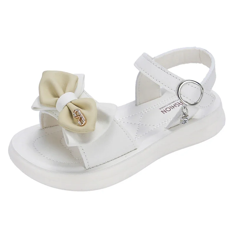 

Girls' Sandals 2024 Summer New Fashion Bow Girls' Princess Shoes Casual Sports Children's Beach Shoes 3-12Years Old