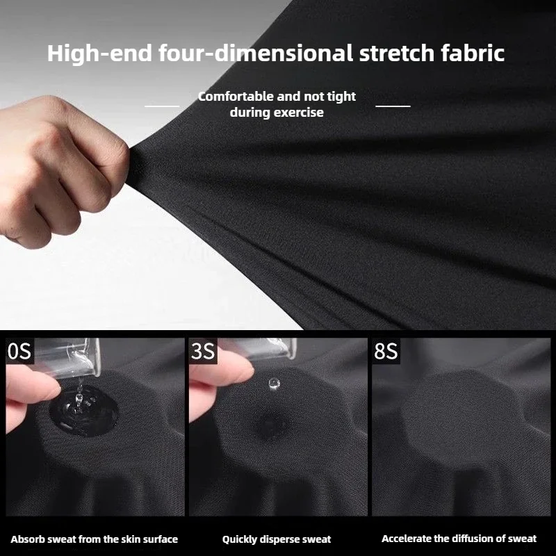 Men's 3-Piece Quick-Dry Tracksuit Set Running Workout Gym Training Jogging Suit with Jacket Hoodie and Pants for Cycling Sports